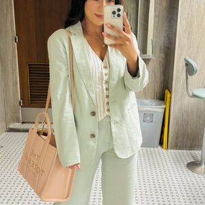 Women's Spring Blazer - A New
Day Light Green XS